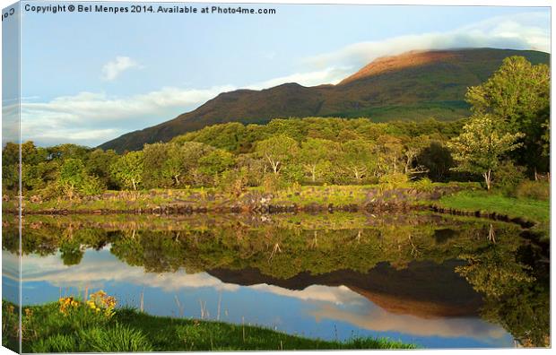 Reflections on Loch Etive Canvas Print by Bel Menpes