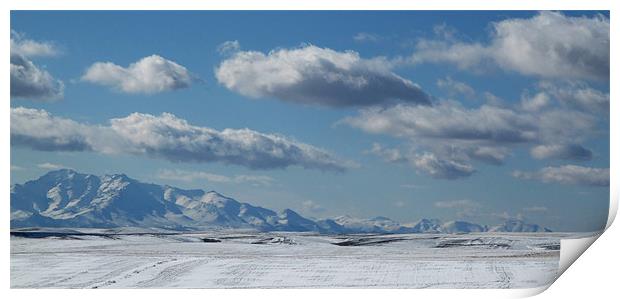 Winter Landscape Print by Shervin Moshiri