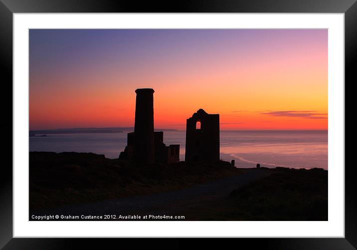Cornish Sunset Framed Mounted Print by Graham Custance
