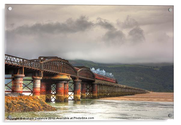 Barmouth Steam Train Acrylic by Graham Custance