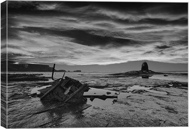 Black Nab with dramatic sky Canvas Print by Graham Moore