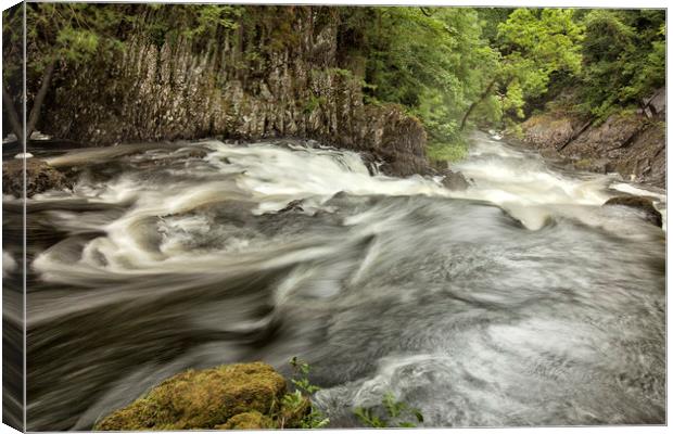 LOWER SWALLOW FALLS ( Betws y coed North Wales ) Canvas Print by raymond mcbride