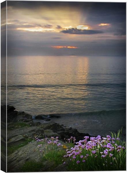 EVENING LIGHT St BRIDES BAY #2 Canvas Print by Anthony R Dudley (LRPS)