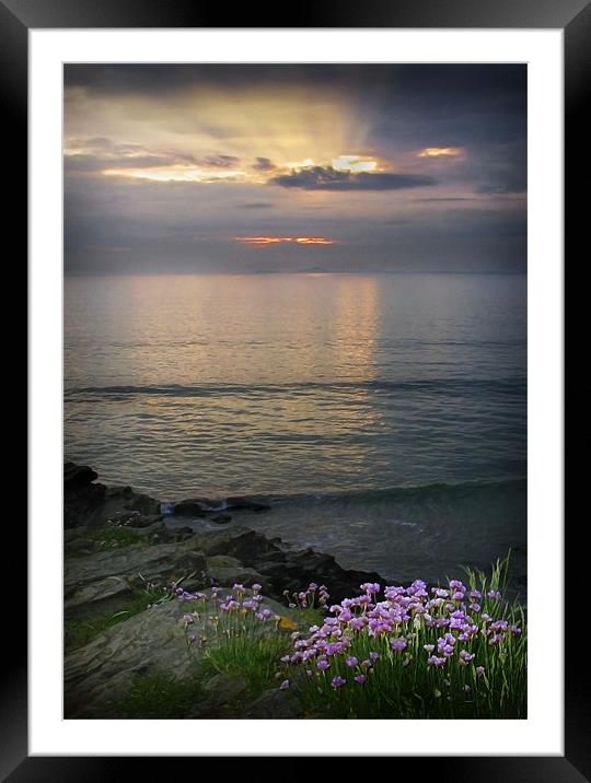 EVENING LIGHT St BRIDES BAY #2 Framed Mounted Print by Anthony R Dudley (LRPS)