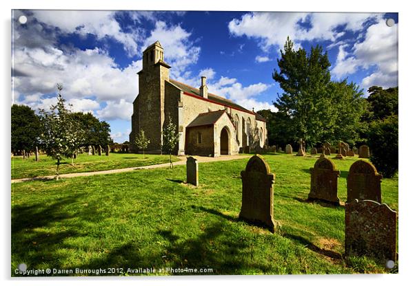 St Peter, Smallburgh. Acrylic by Darren Burroughs