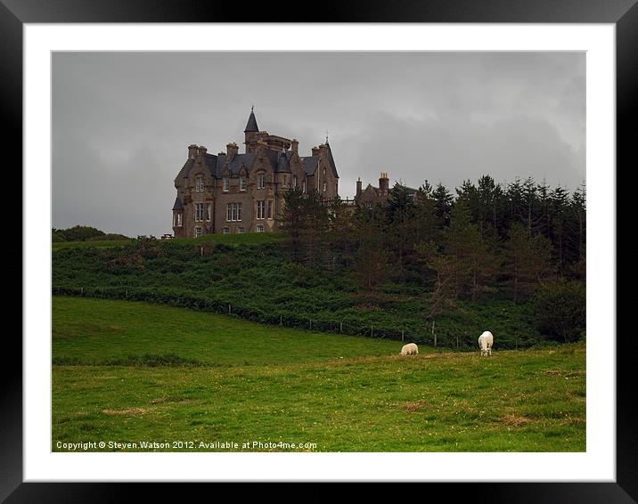Glengorm Castle Framed Mounted Print by Steven Watson