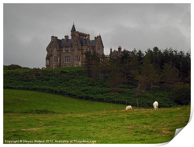 Glengorm Castle Print by Steven Watson