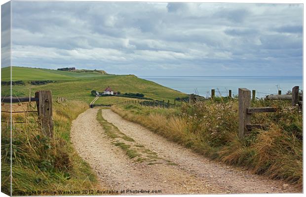 Above Ringstead Bay Canvas Print by Phil Wareham
