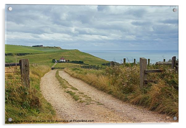 Above Ringstead Bay Acrylic by Phil Wareham