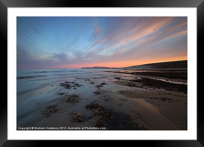 Isle of Wight Sunrise Framed Mounted Print by Graham Custance