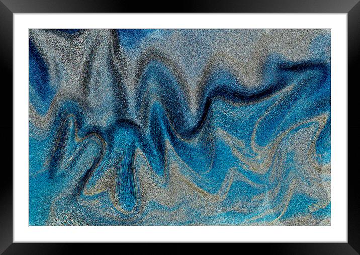 Sand Abstract Framed Mounted Print by David Pyatt