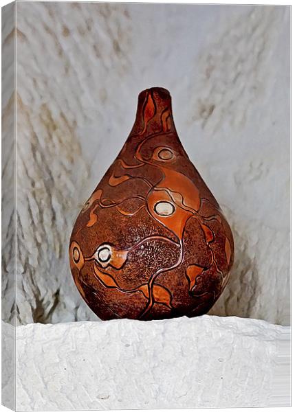 Decorated ceramic vase in alcove Canvas Print by Arfabita  