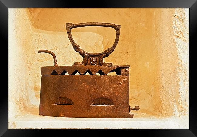 Old Clothes iron featured in Alcove Framed Print by Arfabita  