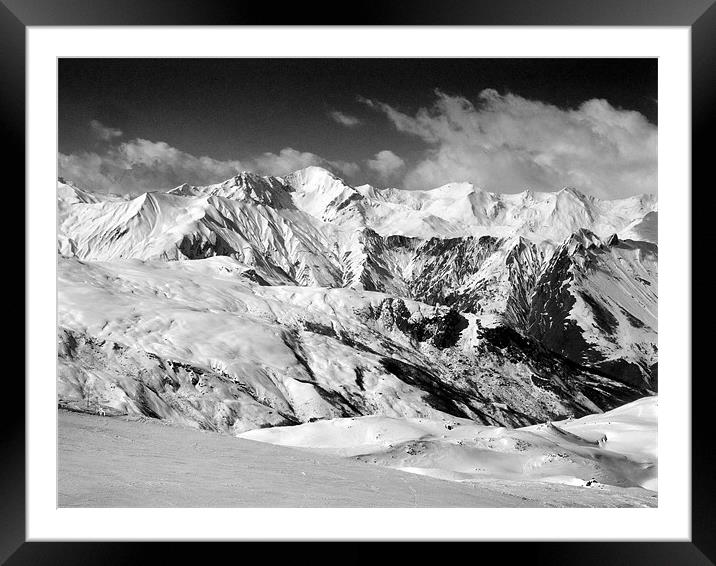 Courchevel mountainscape Framed Mounted Print by Graham Moore