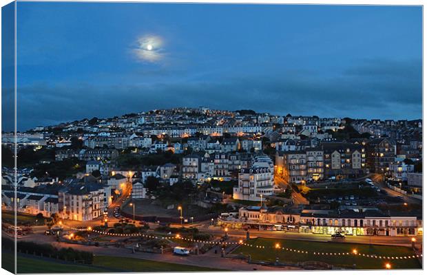 Ilfracombe at Night Canvas Print by Diana Mower