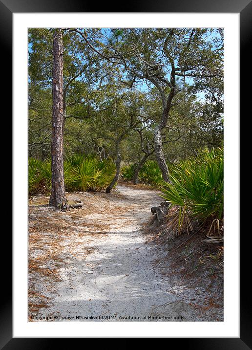 Sandy Path Framed Mounted Print by Louise Heusinkveld