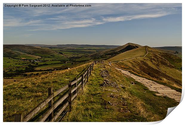 Great Ridge, Castleton Print by Pam Sargeant