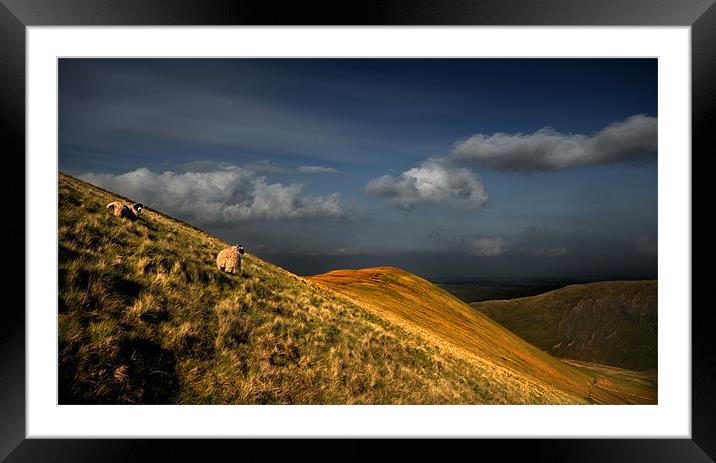 Last light over Bowscale fell Framed Mounted Print by Robert Fielding