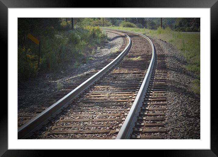 Rail Road Framed Mounted Print by peter campbell