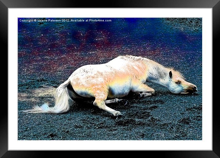 Mystical pony Framed Mounted Print by Valerie Paterson