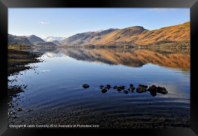 Derwentwater reflections Framed Print by Jason Connolly
