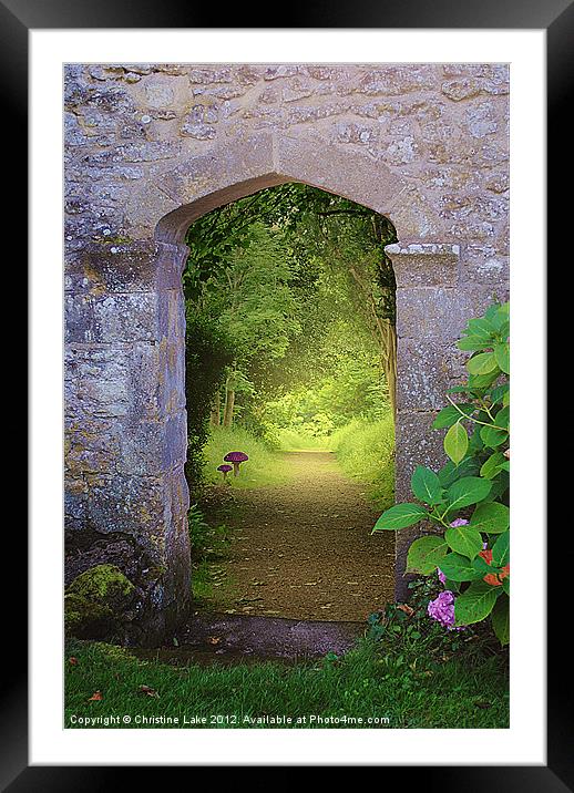 Through The Archway Framed Mounted Print by Christine Lake