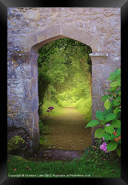 Through The Archway Framed Print by Christine Lake