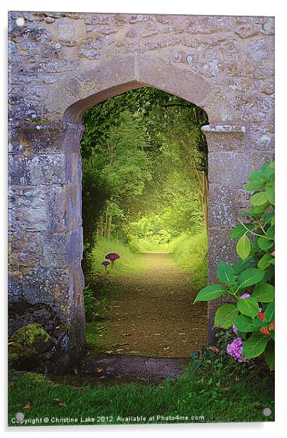 Through The Archway Acrylic by Christine Lake