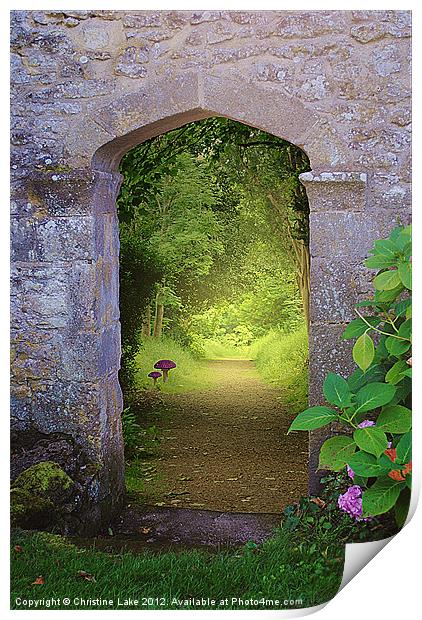 Through The Archway Print by Christine Lake