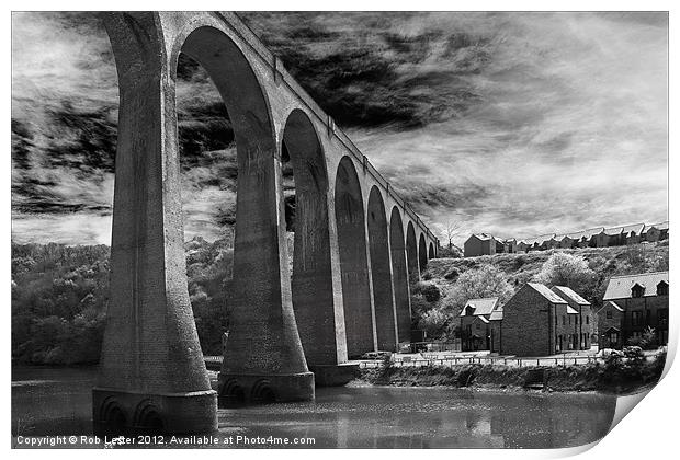 Larpool Viaduct, River Esk. Print by Rob Lester