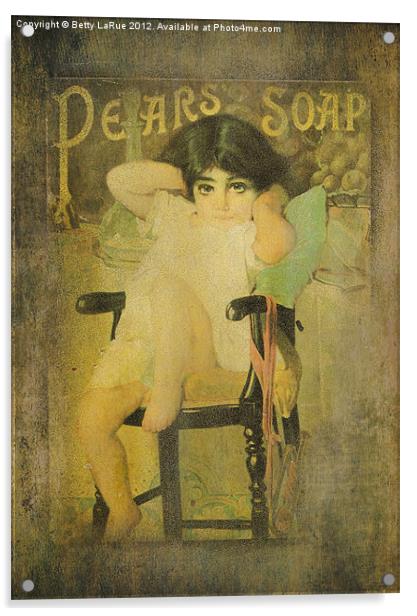 Pear Soap Girl Acrylic by Betty LaRue
