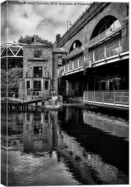 Lock 91, Rochdale canal, Manchester Canvas Print by Jason Connolly