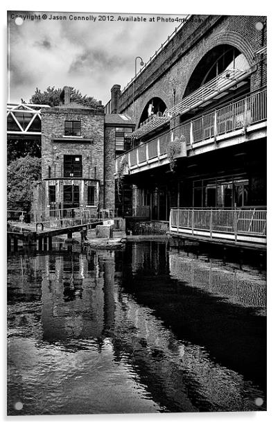 Lock 91, Rochdale canal, Manchester Acrylic by Jason Connolly