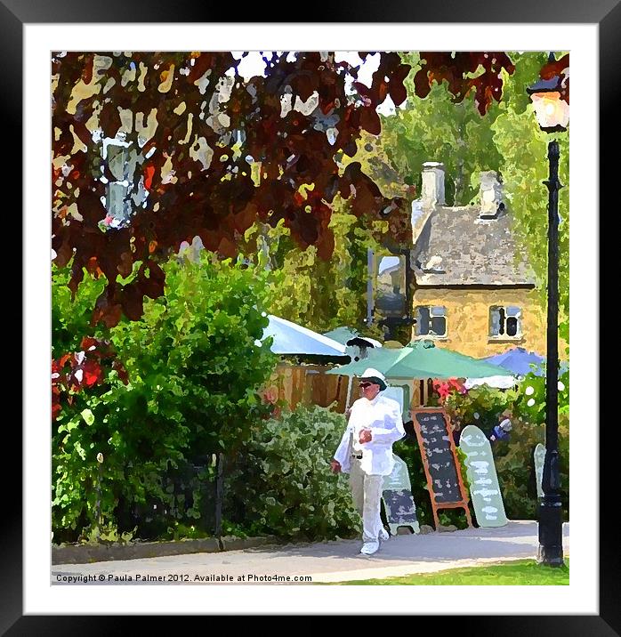 Bourton-on-Water  Framed Mounted Print by Paula Palmer canvas