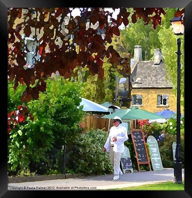 Bourton-on-Water  Framed Print by Paula Palmer canvas