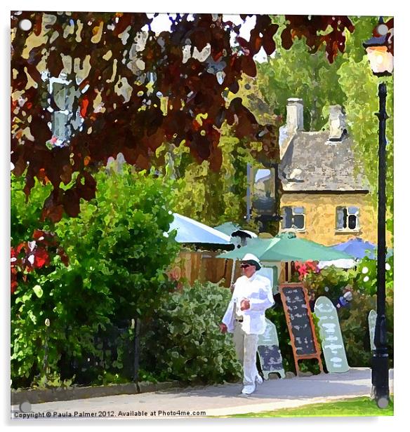 Bourton-on-Water  Acrylic by Paula Palmer canvas