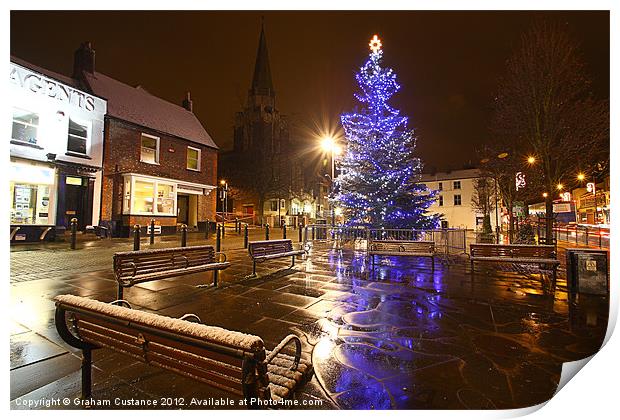 Christmas in Dunstable Print by Graham Custance