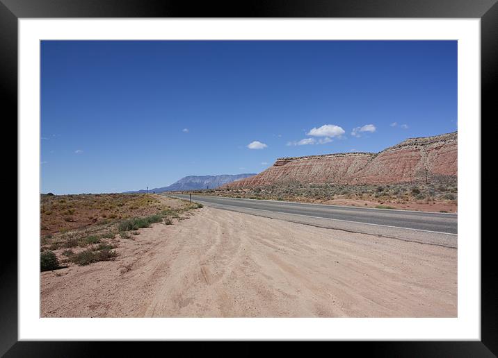 The Road to Zion National Park Framed Mounted Print by Julie Ormiston
