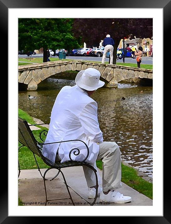 Bourton-on-Water 2 Framed Mounted Print by Paula Palmer canvas