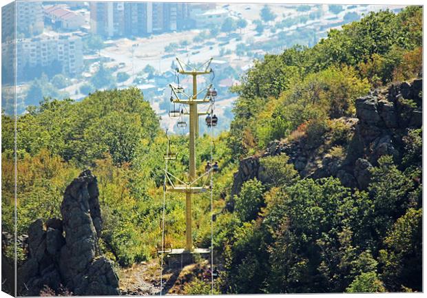 Sliven Chairlift, Bulgaria Canvas Print by Tony Murtagh