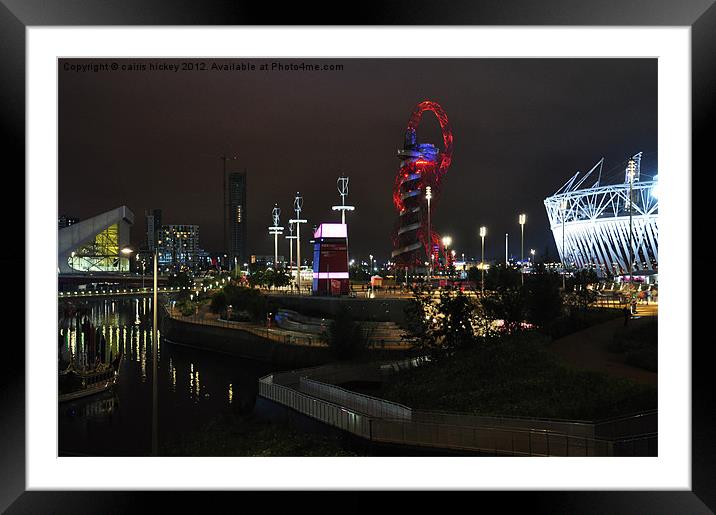 Olympic park 2012 Night Framed Mounted Print by cairis hickey