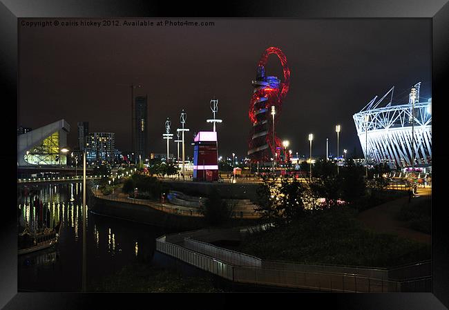 Olympic park 2012 Night Framed Print by cairis hickey