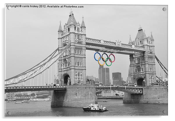 Tower Bridge Olympic Rings Acrylic by cairis hickey