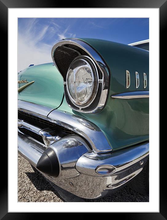 57 Chevy Bel Air Framed Mounted Print by Graham Moore