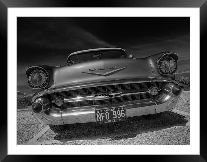 Chevy Bel Air Framed Mounted Print by Graham Moore