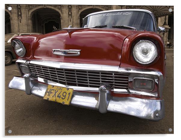 Classic red Chevy Acrylic by Graham Moore