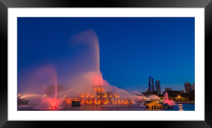 Misty fountain Framed Mounted Print by Jonah Anderson Photography