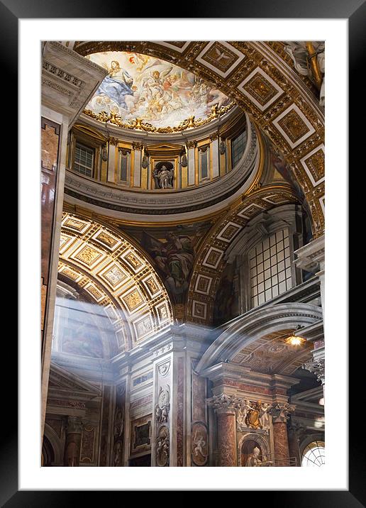 Inside St Peters, Rome Framed Mounted Print by Graham Moore