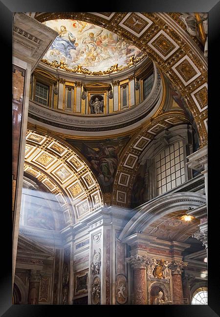 Inside St Peters, Rome Framed Print by Graham Moore