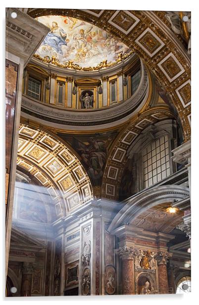 Inside St Peters, Rome Acrylic by Graham Moore